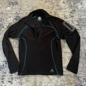 Eddie Bauer First Ascent Quarter Zip Fleece Pullover Women’s Small BlackAthletic